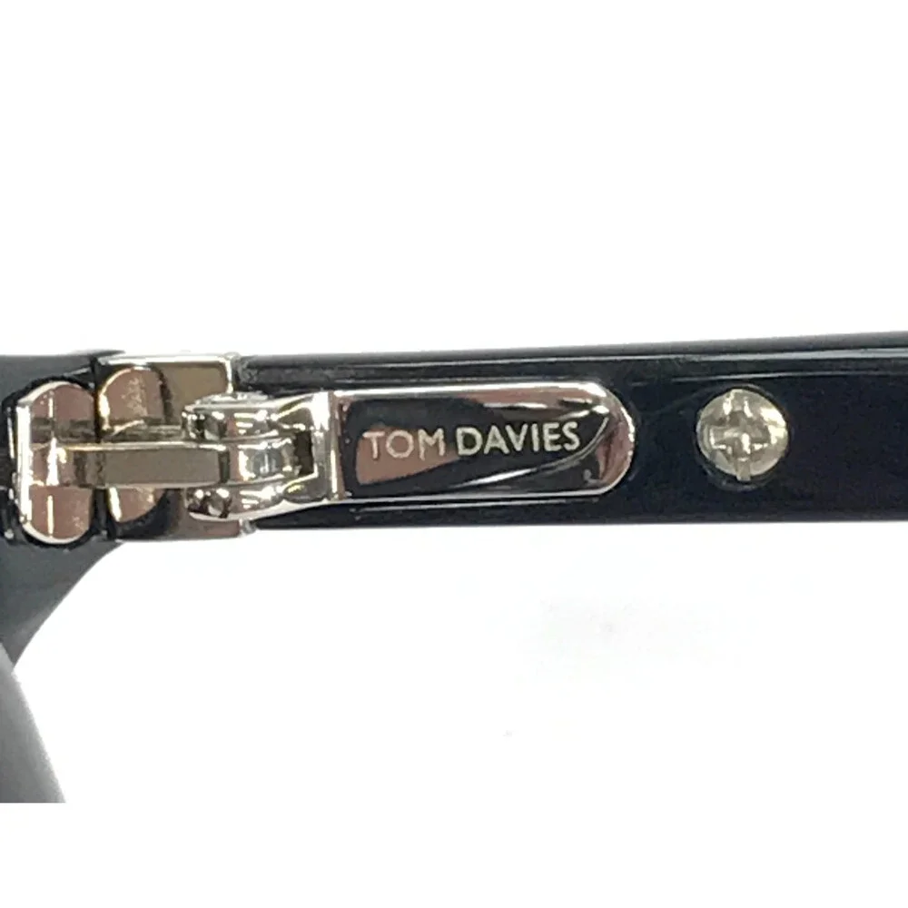 Tom Davies Eyeglasses Frames TD761 Col. 1011 Black Square Full Rim 49-18-145